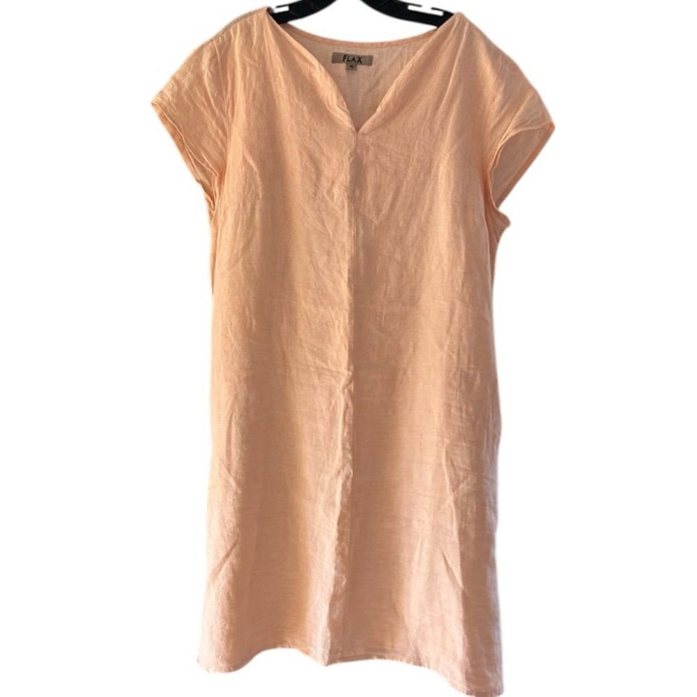 Flax Peach Midi Dress